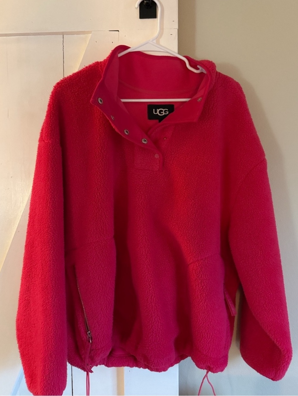 UGG Atwell Sherpa Half Snap Pullover Fleece Jacket | Size XXL